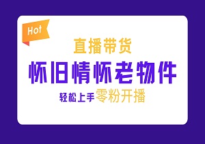 利用怀旧情怀老物件进行直播带货，超详细教程，小白也能轻松上手，轻松日入1000+-二八网赚