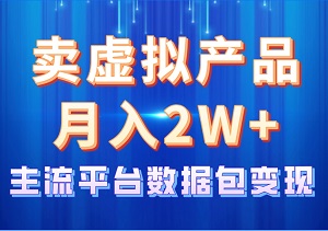 卖虚拟商品月入2万+，主流平台数据包变现项目，目前正处风口期，非常好卖-二八网赚