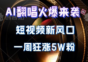 AI翻唱火爆来袭！短视频新风口，小白也能一周狂涨5W粉，轻松开启月入过万之旅！-二八网赚