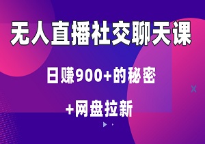 日赚900+的秘密！快手无人直播社交聊天课+网盘拉新大揭秘，AI进阶防违规技术已落地，矩阵运营轻松实现！-二八网赚