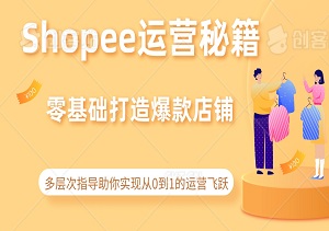 Shopee运营秘籍：零基础打造爆款店铺，多层次指导助你实现从0到1的运营飞跃-二八网赚