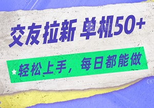 轻松上手，每日都能做！操作简单，单机即可赚50+，开启交友拉新，让你的空闲时间更有价值！-二八网赚