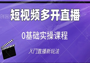 轻松上手短视频多开直播：0基础实操课程，带你快速入门直播新玩法！-二八网赚