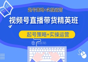 视频号直播带货精英班，揭秘算法奥秘，起号策略+实操运营，轻松打造爆款直播间！-二八网赚