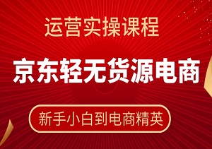 京东轻无货源电商运营实操课程，从新手小白到电商精英，一键解锁高效盈利店铺秘籍！-二八网赚