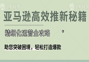 亚马逊高效推新秘籍：精细化运营全攻略，助您突破困境，轻松打造爆款！-二八网赚