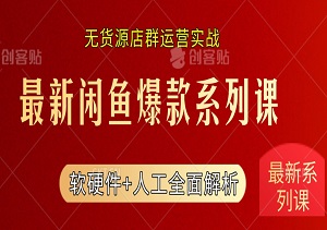 最新闲鱼爆款系列课，无货源店群运营实战，软硬件+人工全面解析！-二八网赚