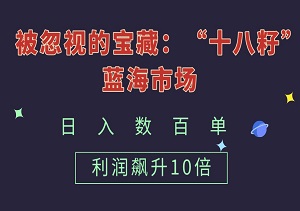 被忽视的宝藏：“十八籽”蓝海市场，日入数百单，利润飙升10倍-二八网赚