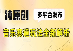 音乐赛道玩法全新解析：纯原创，多平台发布，小白也能轻松驾驭-二八网赚