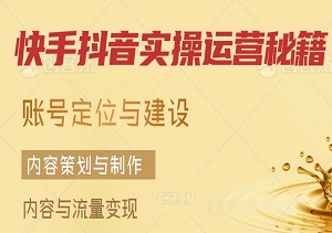 价值3980元快手抖音账号实操运营秘籍，看懂的今年至少都赚100万！-二八网赚