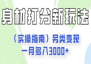 身材颜值打分”新玩法实操指南：另类变现，每月轻松增收3000+-二八网赚