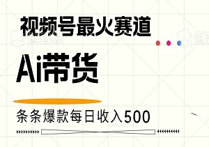 视频号最火赛道——Ai带货条条爆款每日收入500-二八网赚