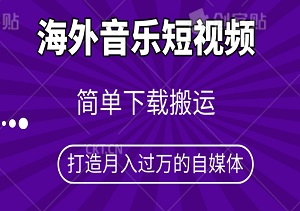 探索海外音乐短视频潮流，简单下载搬运，轻松打造月入过万的自媒体新星！-二八网赚