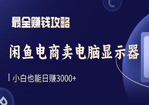 闲鱼电商卖电脑显示器，小白也能日赚3000+！最全赚钱攻略-二八网赚