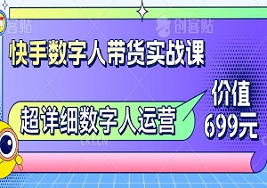 快手数字人带货实战课，价值699元，掌握超详细俄罗斯数字人运营策略，打造自媒体带货新传奇！-二八网赚