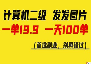 计算机二级财富密码，日赚不停，19.9元起，一天100单轻松达成（附518G资料）-二八网赚