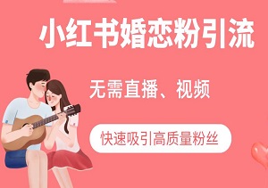 小红书婚恋粉引流新玩法：无需直播、视频，快速吸引高质量粉丝！-二八网赚