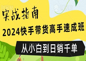 2024快手带货高手速成班：从小白到日销千单的实战指南-二八网赚