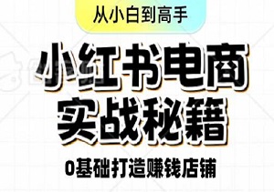 从小白到高手：小红书电商实战秘籍，0基础打造赚钱店铺！-二八网赚