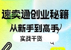 【速卖通创业秘籍】从新手到高手：全面掌握开店、产品发布、选品、发货、广告投放、规则解读、ERP系统运用及实战干货-二八网赚