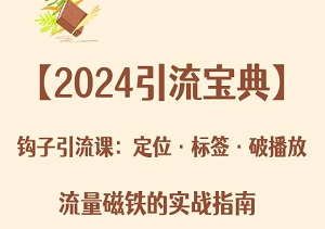 【2024引流宝典】《钩子引流课：定位·标签·破播放》——打造流量磁铁的实战指南-二八网赚