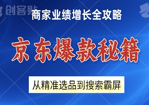 揭秘京东爆款秘籍：从精准选品到搜索霸屏，商家业绩增长全攻略-二八网赚