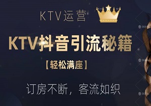 【轻松满座】KTV抖音引流秘籍，掌握这几点，订房不断，客流如织-二八网赚