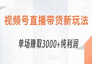 视频号直播带货新玩法，话术引导，小白也能单场赚取3000+纯利润！-二八网赚