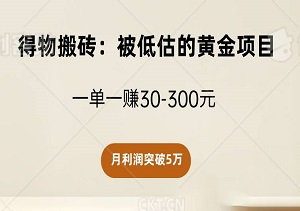 得物搬砖：被低估的黄金项目，一单一赚30-300元，月利润突破5万，实操指南带你轻松上手-二八网赚