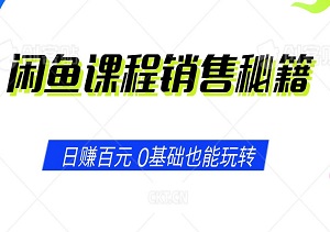 0基础也能玩转！揭秘日赚百元的闲鱼课程销售秘籍-二八网赚