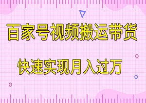 百家号视频搬运带货秘籍，快速实现月入过万-二八网赚
