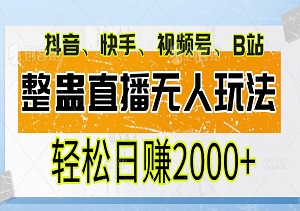 2024整蛊直播无人玩法，抖音、快手、视频号、B站四平台通吃，日入2000+-二八网赚