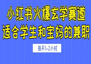 小红书火爆玄学赛道，复制粘贴，每天1~2小时，适合学生和宝妈的兼职-二八网赚