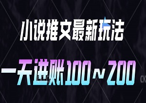 小说推文最新玩法，图片搭配文案，一天进账100~200不成问题-二八网赚