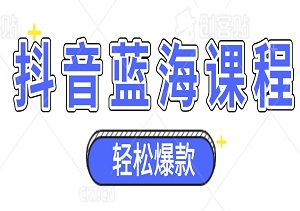 抖音蓝海课程，基础功能到变现，轻松打造爆款短视频-二八网赚