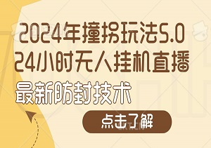 2024年撞拐无人玩法5.0，24小时防封稳定开播，单场日入1000+（内附资料）好奇什么是撞拐玩法的可以点开看看-二八网赚