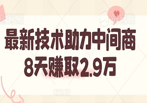 高效引流与差价收益，最新技术助力中间商8天赚取2.9万-二八网赚