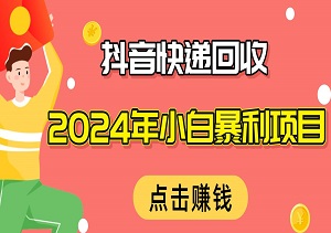 一分钟学会，抖音快递回收，2024年小白暴利项目-二八网赚