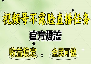  视频号不露脸直播任务，全民漂移大师，官方推流，收益稳定，全民可做-二八网赚