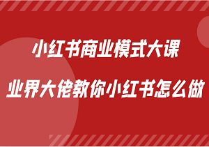 小红书商业模式大课，业界大佬亲授小红书实战技巧【视频课】-二八网赚