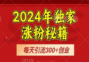 2024年独家涨粉秘籍，每天引流300+创业粉，快速加满微信好友，小白也能轻松掌握-二八网赚