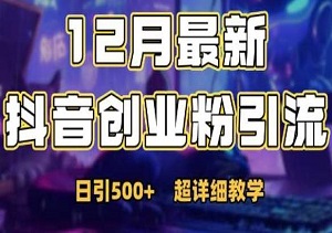 最新公开，12月份抖音日引500+创业粉秘籍，轻松掌握情感内容流量密码-二八网赚