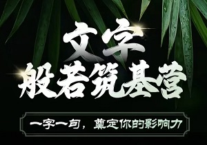 文字般若筑基营，用文字打造影响力，写出吸金文案-二八网赚