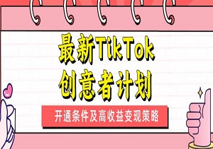 最新TikTok创意者计划，开通条件及高收益变现策略，规避违规风险（内附资源）-二八网赚