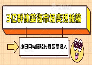 从0到万，3亿群体蓝海市场的变现秘籍——小白用电脑轻松赚取高收入-二八网赚