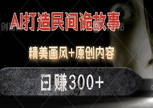 揭秘！AI打造民间诡故事视频秘籍：精美画风+原创内容，日赚300+-二八网赚