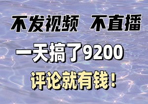 评论就能赚钱，一条评论最高10块，有人一天狂赚9200元，揭秘高收益秘诀-二八网赚