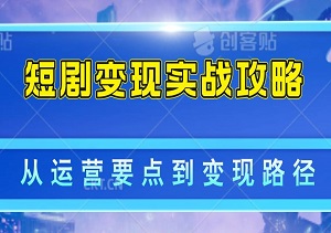 短剧变现实战攻略：从运营要点到变现路径，全程指导！-二八网赚