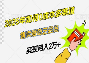 揭秘：2025年如何0成本多渠道售卖爱奇艺会员，实现月入2万+-二八网赚