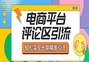 电商平台评论区引流实战，从入门到精通，解锁长期精准粉丝秘籍-二八网赚